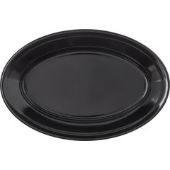 4356303 Dallas Ware® Melamine Oval Platter Tray 9.25" x 6.25" - Black