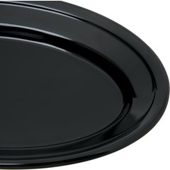 4356303 Dallas Ware® Melamine Oval Platter Tray 9.25" x 6.25" - Black