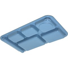 4398392 Right-Hand Space Saver 6-Compartment Melamine Tray 9" x 15" - Sandshade
