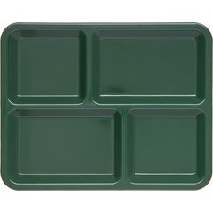 KL44408 4-Compartment Melamine Tray 8.5" x 11" - Forest Green