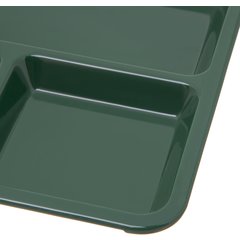 KL44408 4-Compartment Melamine Tray 8.5" x 11" - Forest Green
