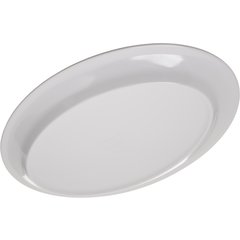 4356002 Dallas Ware® Melamine Oval Platter Tray 12" x 8.5" - White