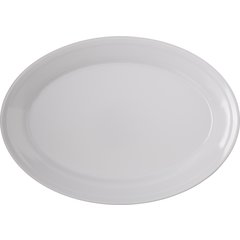 4356002 Dallas Ware® Melamine Oval Platter Tray 12" x 8.5" - White