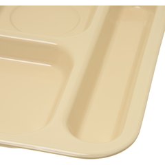 4398825 Right Hand 6-Compartment Melamine Tray 14.5" x 10" - Tan