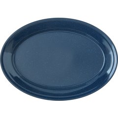 4356035 Dallas Ware® Melamine Oval Platter Tray 12" x 8.5" - Café Blue