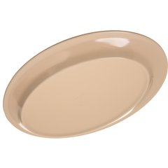4356025 Dallas Ware® Melamine Oval Platter Tray 12" x 8.5" - Tan