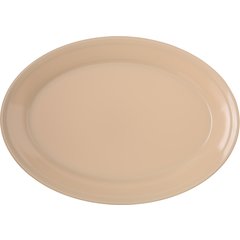 4356025 Dallas Ware® Melamine Oval Platter Tray 12" x 8.5" - Tan