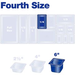 3088213 StorPlus™ High Heat Food Pan 1/4 Size, 6" Deep - Amber