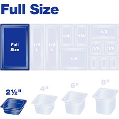 10400B13 StorPlus™ High Heat Food Pan Full-Size, 2.5" Deep - Amber