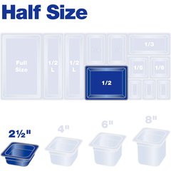 10420B03 StorPlus™ High Heat Food Pan 1/2 Size, 2.5" Deep - Black