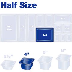 10421B13 StorPlus™ High Heat Food Pan 1/2 Size, 4" Deep - Amber