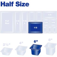 10422B13 StorPlus™ High Heat Food Pan 1/2 Size, 6" Deep - Amber