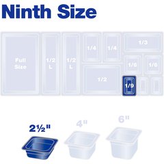 3068607 StorPlus™ Polycarbonate Food Pan 1/9 Size, 2.5" Deep - Clear
