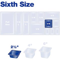 3088313 StorPlus™ High Heat Food Pan 1/6 Size, 2.5" Deep - Amber