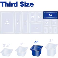 3086203 StorPlus™ High Heat Food Pan 1/3 Size, 6" Deep - Black