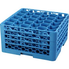 RW30-314 OptiClean™ NeWave™ Glass Rack with 4 Integrated Extenders 30 Compartment - Carlisle Blue
