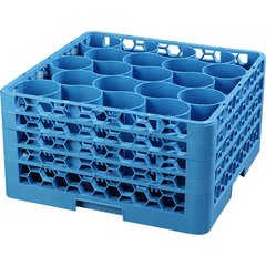 RW20-314 OptiClean™ NeWave™ Glass Rack with 4 Integrated Extenders 20 Compartment - Carlisle Blue
