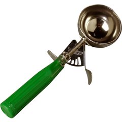 60300-12 Stainless Steel Disher Scoop #12 Size 3.3 oz - Green