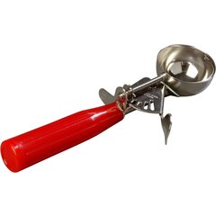 60300-24 Stainless Steel Disher Scoop #24 Size 1.8 oz - Red