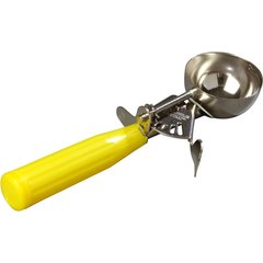 60300-20 Stainless Steel Disher Scoop #20 Size 2 oz - Yellow