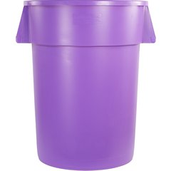 34104489 Bronco™ Round Waste Bin Trash Container 44 Gallon - Purple