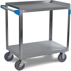 UC7022133 Stainless Steel 2 Shelf Utility Cart 21" x 33" - Stainless Steel