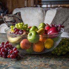 SB7807 Pebbled Bowl Round 15 qt - Clear