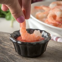 4394303 Melamine Scalloped Ramekin 2 oz - Black