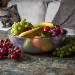 721507 Round Pebbled Bowl 11 qt - Clear