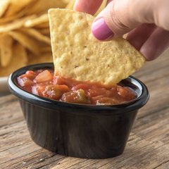 S31403 Melamine Smooth Oval Ramekin 4 oz - Black