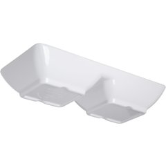 086202 Melamine Double Square Ramekin 2 oz Per Square - White