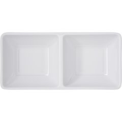 086202 Melamine Double Square Ramekin 2 oz Per Square - White