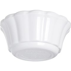4394402 Melamine Scalloped Ramekin 3 oz - White