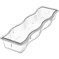 698207 Modular Displayware Half Long Pan Wavy Edge 2-1/2" Deep - Clear
