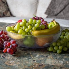 721207 Round Pebbled Bowl 5.5 qt - Clear