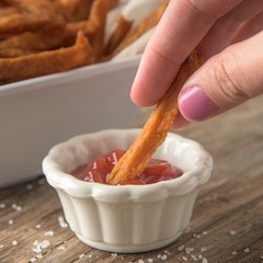 4394242 Melamine Scalloped Ramekin 1 oz - Bone