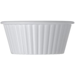 084302 SAN Fluted Ramekin 1 oz - White
