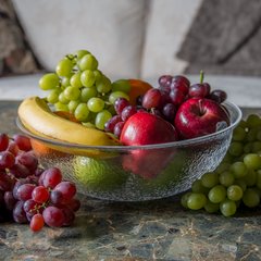 SB7207 Pebbled Bowl Round 4 qt - Clear