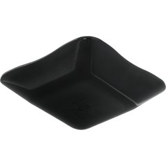 793403 Square Scalloped Dish/Inset 5-1/2" - Black