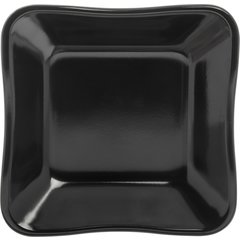 793403 Square Scalloped Dish/Inset 5-1/2" - Black