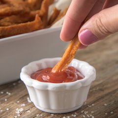 4394202 Melamine Scalloped Ramekin 1 oz - White