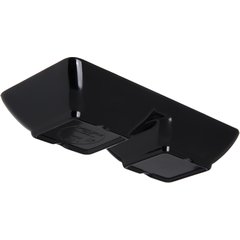 086203 Melamine Double Square Ramekin 2 oz Per Square - Black