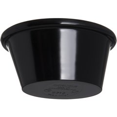S31203 Melamine Smooth Oval Ramekin 3 oz - Black