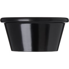 S31203 Melamine Smooth Oval Ramekin 3 oz - Black