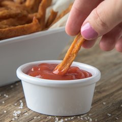 S31002 Melamine Smooth Oval Ramekin 2 oz - White