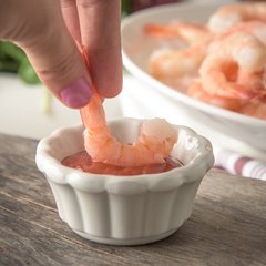 4394342 Melamine Scalloped Ramekin 2 oz - Bone