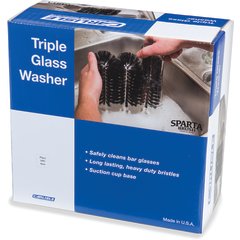 4046103 Sparta® Triple Glass Washer 8" - Black