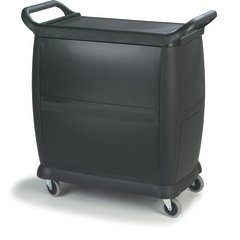 CC2036P03 Small Bussing Cart w/Panels 18" x 36.25" x 38" - Black