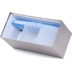 386230IB Insulated Condiment Topping Rail with 3 Metal Pumps & Ice Packs  - Stainless Steel