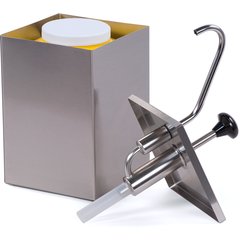 386010 High Capacity Condiment Topping Rail with Metal Pump  - Stainless Steel